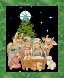 Animés:Nativité de Noël - Crèche de Noël; cliparts images gratuit.