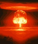 Photographie de la guerre mondiale atomique de la bombe blast, guerre nucléaire. Nostradamus predictions la 3 ème Guerre Mondiale, Troisième Guerre Mondiale, guerre nucléaire? 