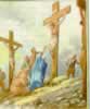 Image de clipart de Jésus Christ mourant sur la croix au Calvary;Le crucifiction de Jesus Christ.