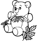 聖誕節熊玩具圖畫:聖誕節 圖片, 著色頁TeddyBear1.gif點擊進行對圖片頁。